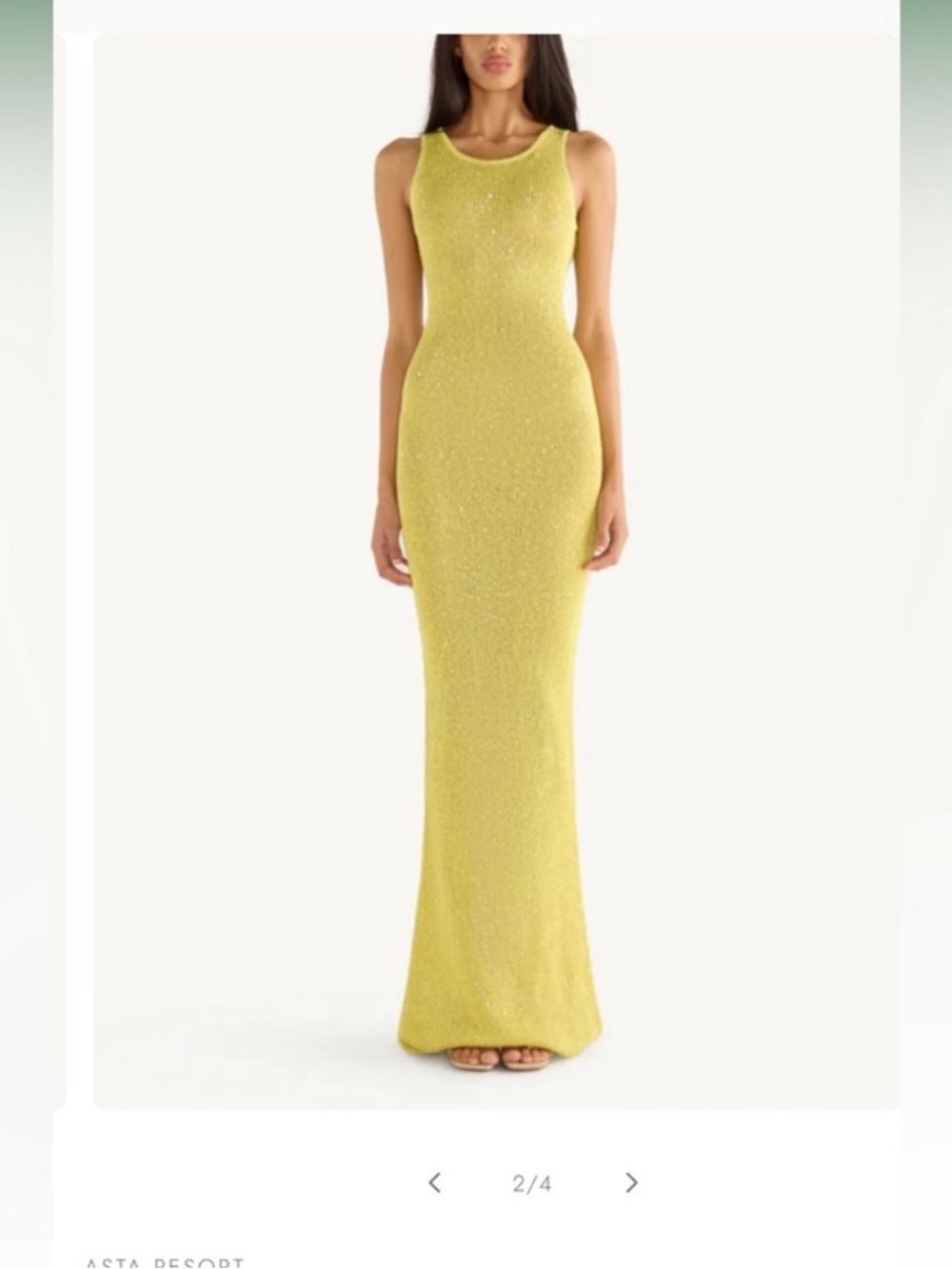 Natalia Dress - Chartreuse Sequin